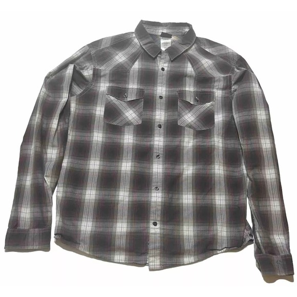 Patagonia Other - Patagonia Button Down Shirt Mens Large Plaid Long Sleeve Gray Black‎ Cabincore